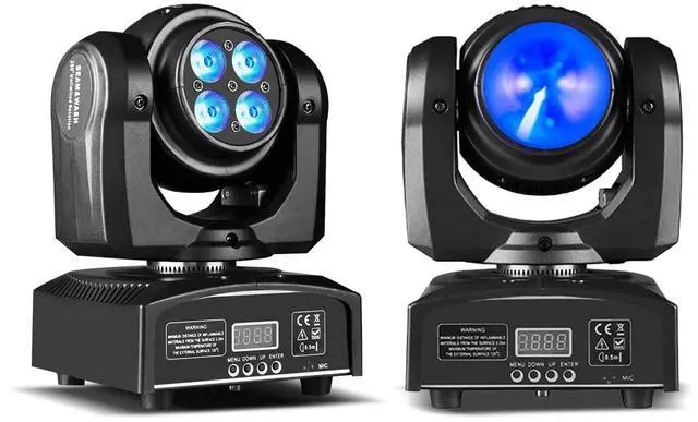 Main image of 100W LED Moving Head DJ Lights 2-Sides Moving Head Wash & Beam Effect Stage Light RGBW 4-in-1 DMX Sound Active DJ Lights for Party Disco KTV Pub Bar Show Wedding Show - 1 PCS (1)