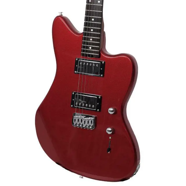 Alt view image 2 of 6 - Jazzmaster Mahogany Solid Body Electric Guitar,Roasted Maple Neck and Rosewood fingerboard,Bone Nut,6-String H-H Guitar,Professional/Full Size/Electric Guitars for Adults