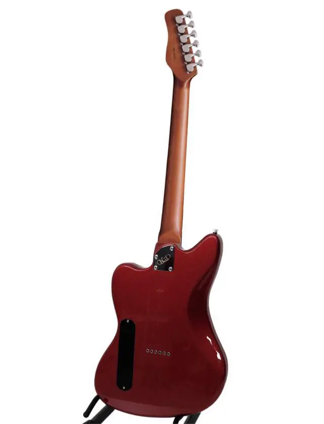 Alt view image 4 of 6 - Jazzmaster Mahogany Solid Body Electric Guitar,Roasted Maple Neck and Rosewood fingerboard,Bone Nut,6-String H-H Guitar,Professional/Full Size/Electric Guitars for Adults