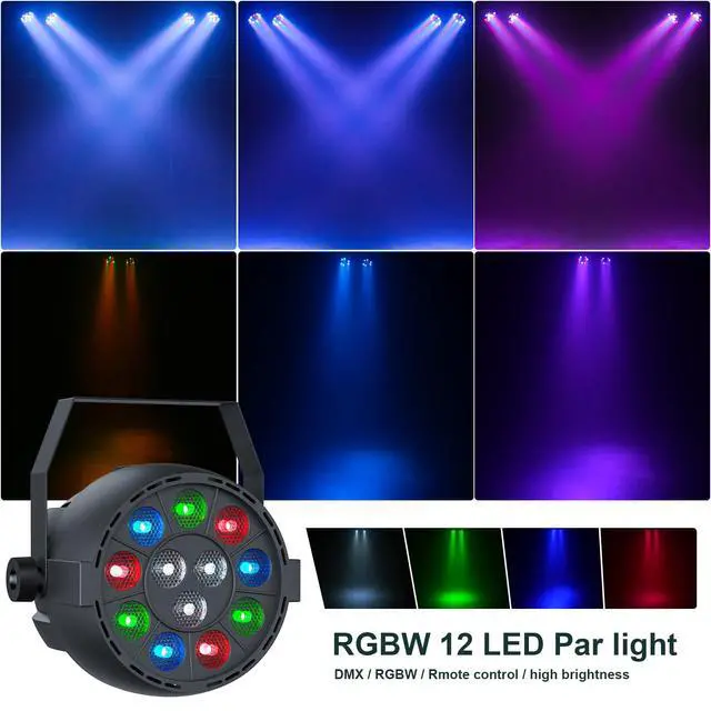 Alt view image 5 of 7 - 5 in 1 Dj Lights with Stand 5.9ft,Led Dj Par Light+Effect Strobe Light Disco Party Lights for Parties Indoor Sound Activated DMX Wireless Control Mobile Stage Lighting with Carry Bag (Black 1PC)