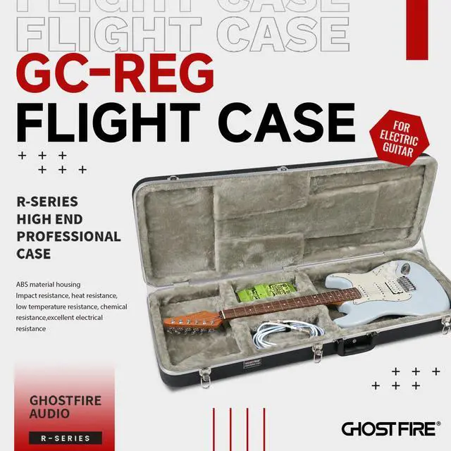 Alt view image 2 of 6 - Electric Guitar ABS Hard Case for ST/TL/JAG, GC-REG Black | Portable Hard-Shell Case With Lock, Super Thick Case Fit for Guitar, Soft Velvet Lining Suitable Inner Design