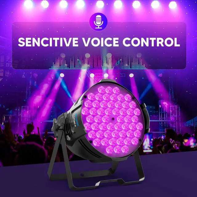 Alt view image 7 of 7 - Strobe Light, 54x3W RGB 3-in-1 Par Light, DMX/Sound(LPC007-H, 4P) | Auto/Sound/DMX512/Master-Slave,creates rich color combinations and dynamic lighting,for Church,Concert,Wedding,Party,Bar