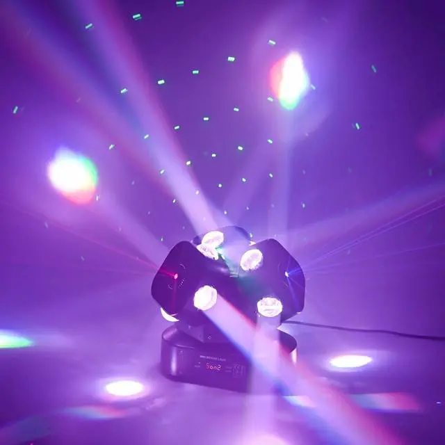 Alt view image 7 of 7 - Moving Head DJ Lights, DMX 512 Disco Strobe Lighting LED with Sound Activated Party RGBW Beam Lights Stage Lighting for Events DJ KTV Wedding Concert Festival