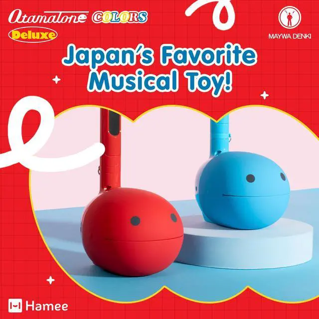 Alt view image 2 of 7 - Deluxe Japanese Electronic Synthesizer Musical Instrument - Red | Portable Digital Synthesizer from Japan by Maywa Denki with 3.5mm Aux Jack & Strap, Unique Gift for Teens & Adults