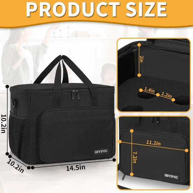 Alt view image 2 of 7 - 15 Slots Wireless System Microphone Case Bag, Mics Bag with Foam | Mic Storage Bag for Singing, Karaoke, Party Sound Equipment Carrying Case