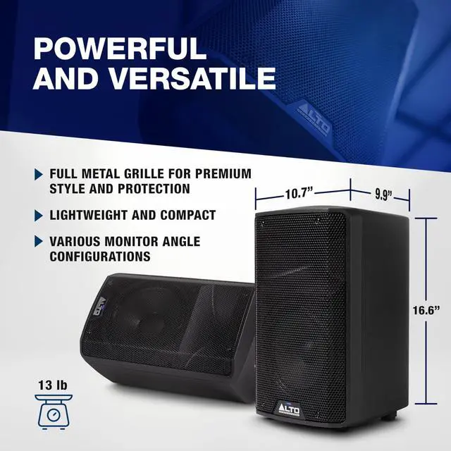 Alt view image 7 of 7 - A TX408 350W 8" Powered PA Speaker with Bluetooth, 2-Channel Mixer, Line Level for Mobile DJs and Musicians, for Small Venues, Rehearsals and Events