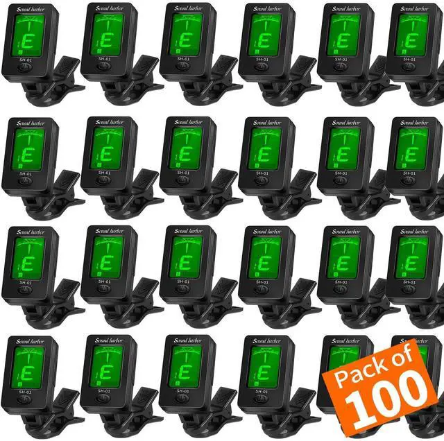 Main image of Guitar Tuner Clip On Ukulele Tuner for All Instruments Guitar Bass Ukulele Violin banjo (Tuners 100 Pack)