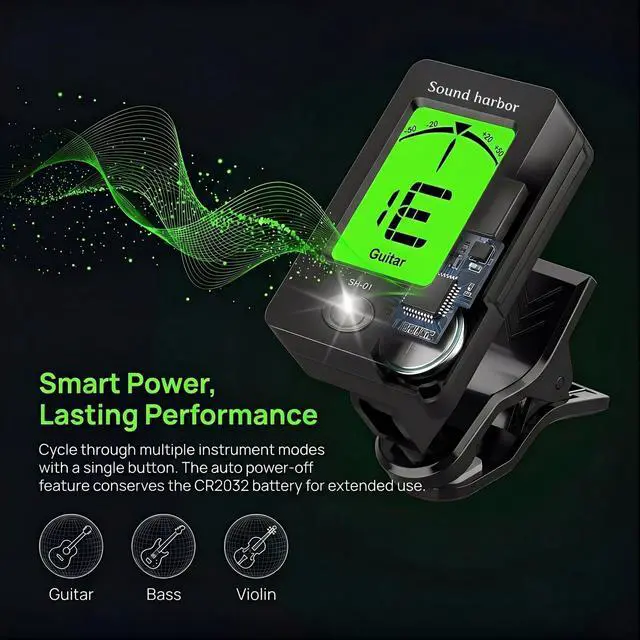 Alt view image 6 of 7 - Guitar Tuner Clip On Ukulele Tuner for All Instruments Guitar Bass Ukulele Violin banjo (Tuners 100 Pack)