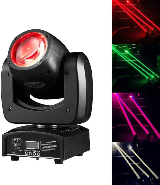 Main image of 90W LED Moving Head DJ Lights Mini Beam Stage Lights Super Bright Spot RGBW 4IN1 DMX 512 13CH Sound-Activated for Wedding DJ Party Stage Lighting (90W, 1)