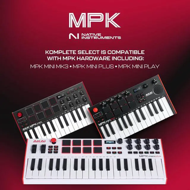 Alt view image 5 of 7 - MPK Mini Plus - USB MIDI Keyboard Controller with 37 Mini Keys, 8 MPC Pads, Sequencer, MIDI/CV/Gate I/O and Native Instruments Sound Package, White Limited Edition