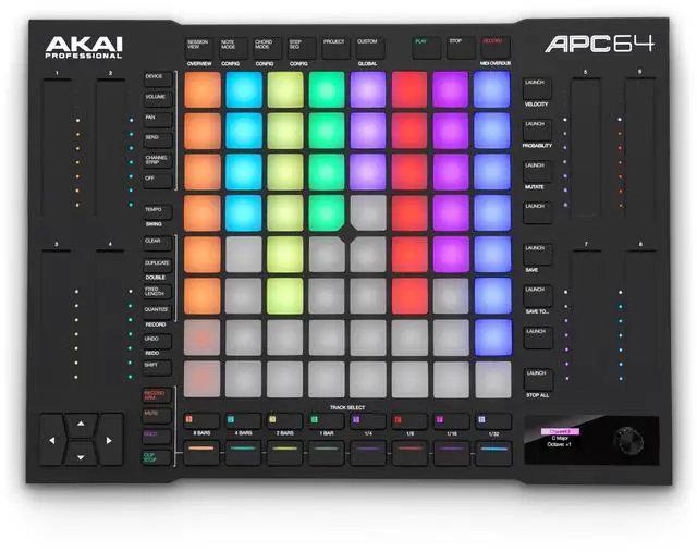 Main image of APC64 Ableton MIDI Controller with 8 Touch Strips, Step Sequencer, 64 RGB Velocity-Sensitive Pads, CV Gates, MIDI In and Out, USB-C