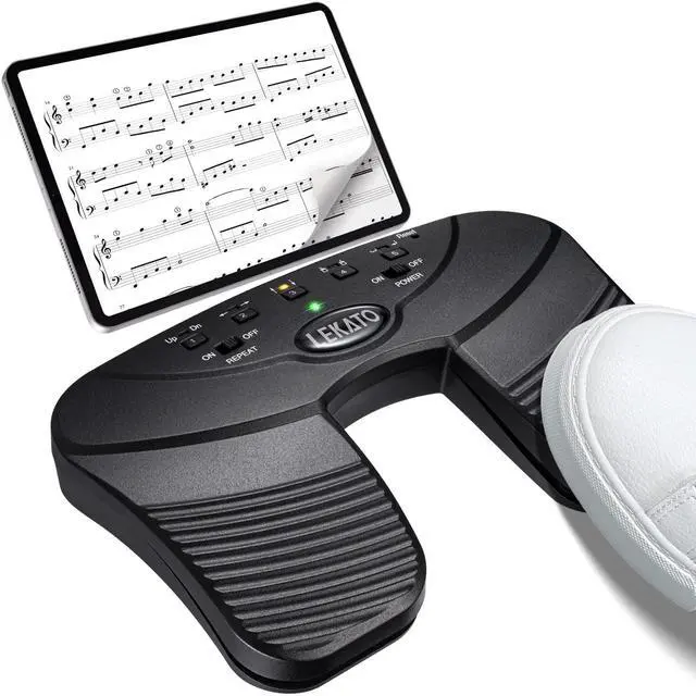 Main image of Wireless Bluetooth Page Turner Pedal Music Page Turner Pedal for Ipad,Tablets Android IOS Phones Rechargeable Foot Pedal Silent Page Turner Ipad for Hands-Free