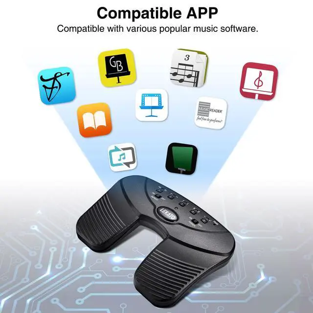 Alt view image 6 of 7 - Wireless Bluetooth Page Turner Pedal Music Page Turner Pedal for Ipad,Tablets Android IOS Phones Rechargeable Foot Pedal Silent Page Turner Ipad for Hands-Free