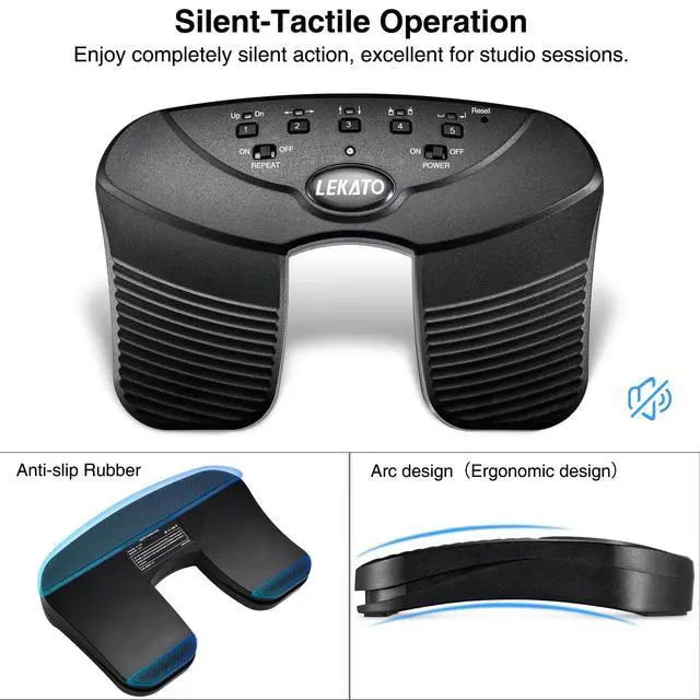 Alt view image 7 of 7 - Wireless Bluetooth Page Turner Pedal Music Page Turner Pedal for Ipad,Tablets Android IOS Phones Rechargeable Foot Pedal Silent Page Turner Ipad for Hands-Free