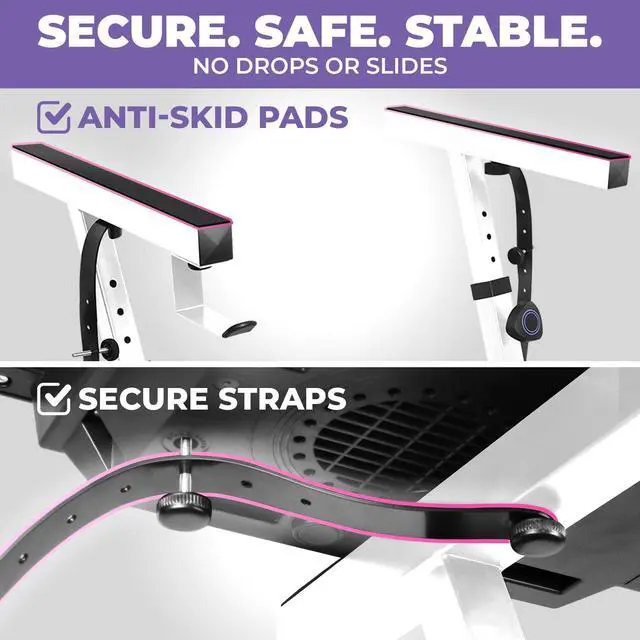 Alt view image 4 of 6 - Piano Keyboard Stand - Z Style Adjustable and Portable Heavy Duty Music Stand for Kids and Adults -Fits 54-88 Key Electric Pianos - Sturdy Musical Keyboard Stand (White)
