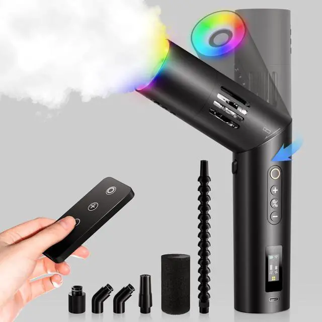 Main image of CF5 40W Portable Fog Machine for Photography, RGB Light & Remote | Foldable Mini Handheld; 25 Fog Levels; 30min Runtime; Master Mode; Dry-Burn Protection; Magnetic Fan; Portraits & Cosplay