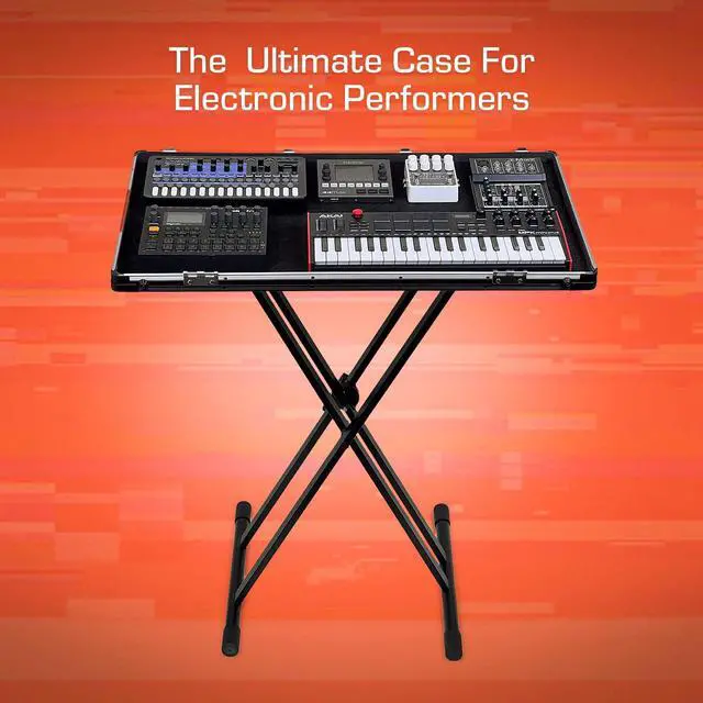 Alt view image 2 of 7 - UNISON Performance Case XL, 32" x 19" For Electronic Gear | Lightweight Case for Electronic Music Performers, Removable Lid, Fits Synth / Sampler / Mixer / FX Pedals, Easy To Setup