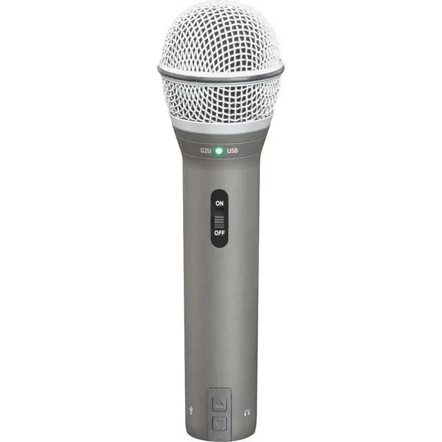 Alt view image 5 of 7 - Technologies Q2U USB/XLR Dynamic Microphone Recording and Podcasting Pack | Gray Bundled with Pop Filter + Mic Arm + Microfiber Cleaning Cloth (4 Items)