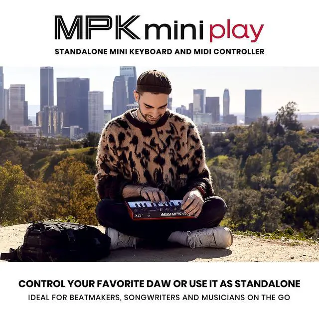 Alt view image 2 of 7 - Recording Studio Package - MPK Mini Play USB MIDI Keyboard Controller and M-Audio BX3 3.5" 120W Speakers, with Production Software