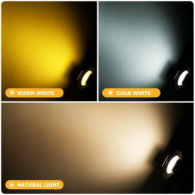 Alt view image 2 of 7 - 2Packs Spotlights COB 80W Stage Light Par Lights Party Warm&Cold White Professional DMX Spotlights Portable Metal Housing Strobe Light Bright for Church, Party, Concert, Theater, Gig Bar, Wedding