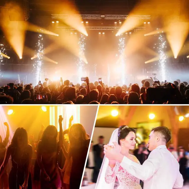 Alt view image 7 of 7 - 2Packs Spotlights COB 80W Stage Light Par Lights Party Warm&Cold White Professional DMX Spotlights Portable Metal Housing Strobe Light Bright for Church, Party, Concert, Theater, Gig Bar, Wedding