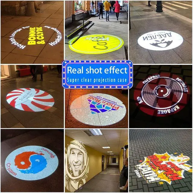 Alt view image 5 of 7 - 100W LED Logo GOBO Projector Ip67 Waterproof DJ Effect Light Including Free Custom Glass GOBO to Project Image for Hotel Company Store Wedding Advertising Indoor and Outdoor Use (100W)