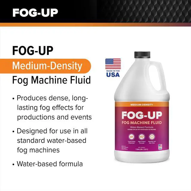 Alt view image 2 of 7 - FogUp Medium Density Fog Juice - Extremely Long Lasting, High Output Non-Irritating Indoor/Outdoor Odorless Water-Based Fog Machine Fluid - (4 Pack) 1 Gallon, 128 fl oz for All Standard Fog Machines