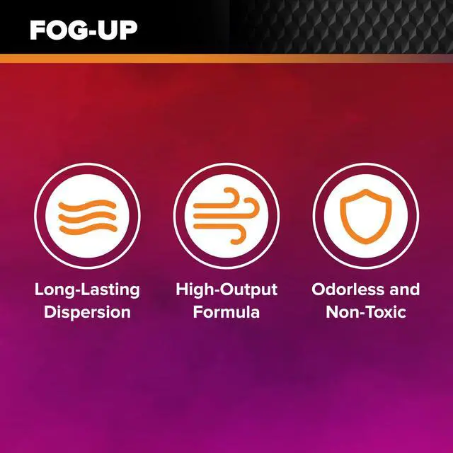 Alt view image 5 of 7 - FogUp Medium Density Fog Juice - Extremely Long Lasting, High Output Non-Irritating Indoor/Outdoor Odorless Water-Based Fog Machine Fluid - (4 Pack) 1 Gallon, 128 fl oz for All Standard Fog Machines