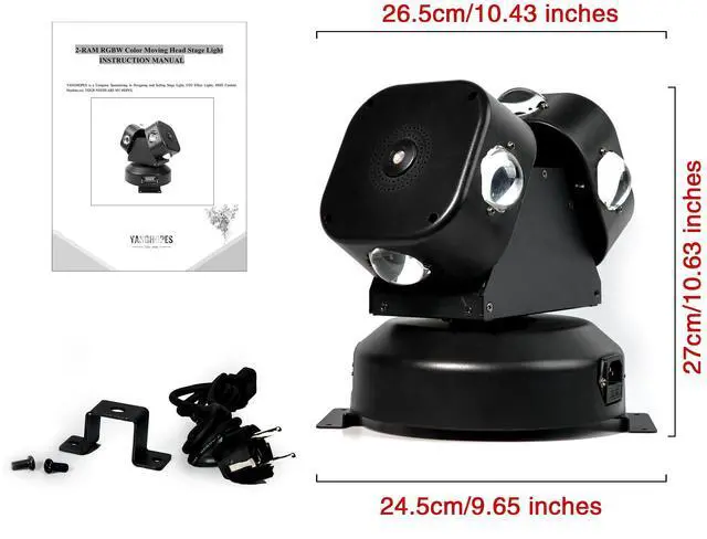 Alt view image 6 of 7 - Moving Head DJ Light DMX Strobe Light with Sound Activated Party RGBW LED Beam Lights Lighting Equipment for Events DJ KTV Disco Wedding Concert (8LED DJ Light w/Special Light)