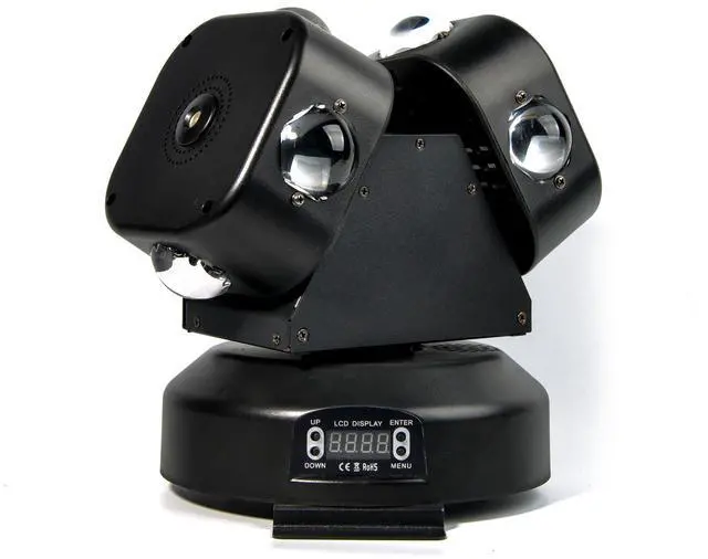 Alt view image 7 of 7 - Moving Head DJ Light DMX Strobe Light with Sound Activated Party RGBW LED Beam Lights Lighting Equipment for Events DJ KTV Disco Wedding Concert (8LED DJ Light w/Special Light)