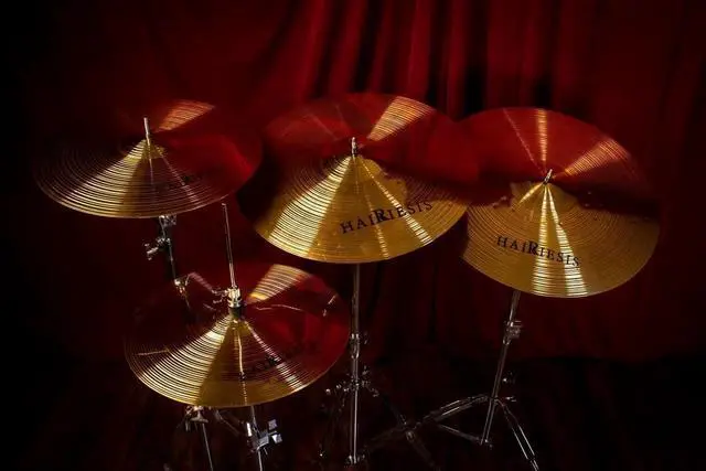 Alt view image 4 of 6 - Cymbal Exquisite Alloy Cymbal Set 14"/16"/18"/20" 5 Pieces Drum Cymbal Drum Practice Cymbals