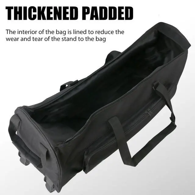 Alt view image 2 of 7 - Drum Hardware Bag with Wheels Drum Set Hardware Carry Bag Drum Stand Accessory Bag(Black)