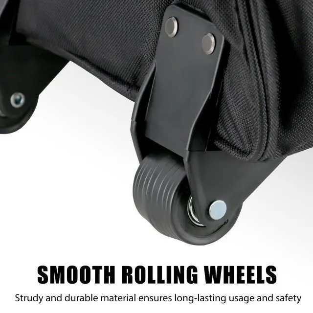 Alt view image 5 of 7 - Drum Hardware Bag with Wheels Drum Set Hardware Carry Bag Drum Stand Accessory Bag(Black)