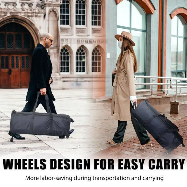 Alt view image 6 of 7 - Drum Hardware Bag with Wheels Drum Set Hardware Carry Bag Drum Stand Accessory Bag(Black)