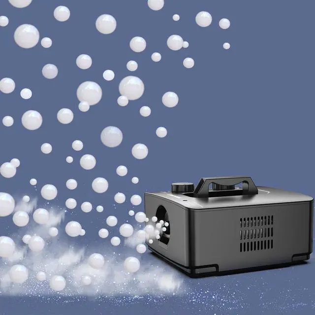 Main image of Fog Bubble Machine, 2-in-1 No-Spill Smoke Bubble Machine (Black) | Leak-proof Tanks, 400W Power, 2 Bubble Modes, 8000+ Colorful or Fog-filled Bubbles for Indoor Outdoor Halloween Party