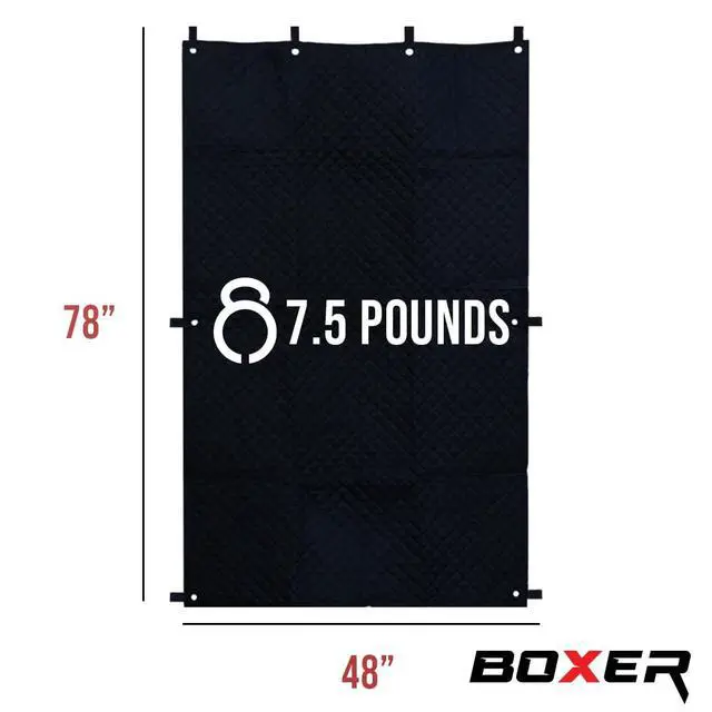 Alt view image 7 of 7 - Tool 48" x 78" Sound Dampening Thicker Blanket Pro Studio Series - Door & Window Cover - Loops & Grommets for Easy Installation - Diamond Pattern Insulated, Light Blocker, Sound Absorbing