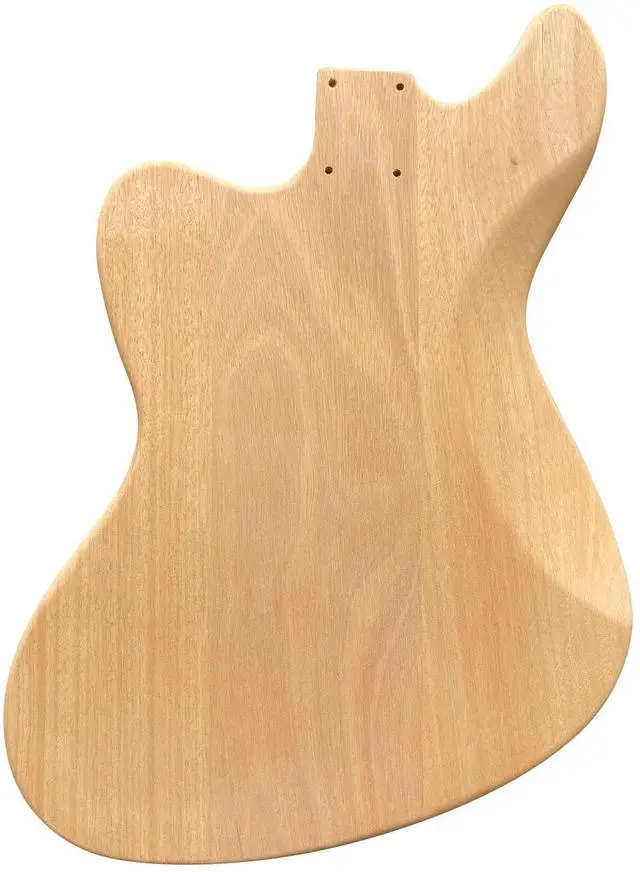 Alt view image 4 of 7 - DIY Electric Guitar Kit Beginner Kit Right Handed Jazzmaster Style | 6 String, Mahogany Body, Mahogany Neck, Rosewood Fretboard, Chrome Hardware, Build Your Own Guitar