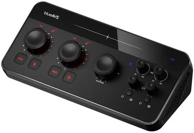 Main image of (blueCaster TWO) USB Audio Interface 24Bit/192kHz Studio Recording Interface, USB-C & 48V Phantom Power ASIO Driver for Guitar, Podcast, Home Studio DAW, Streaming and Podcasting