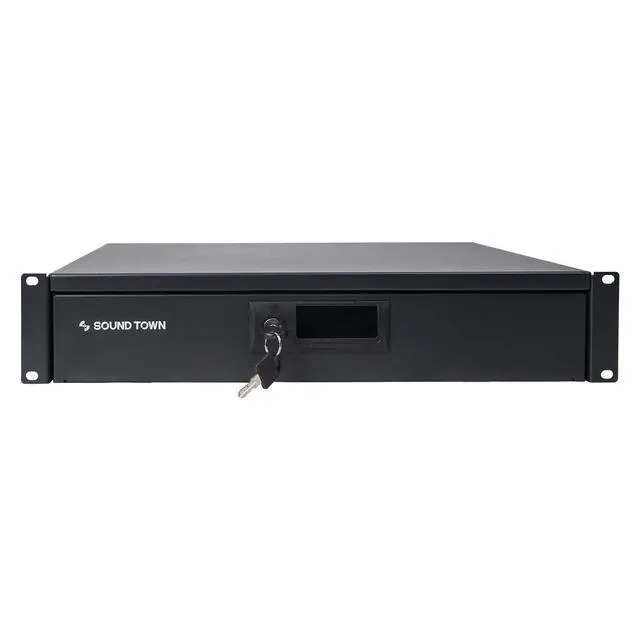Alt view image 2 of 7 - 19-inch 2U Locking Rack Drawer, with Protection Foam (STRD-2D)