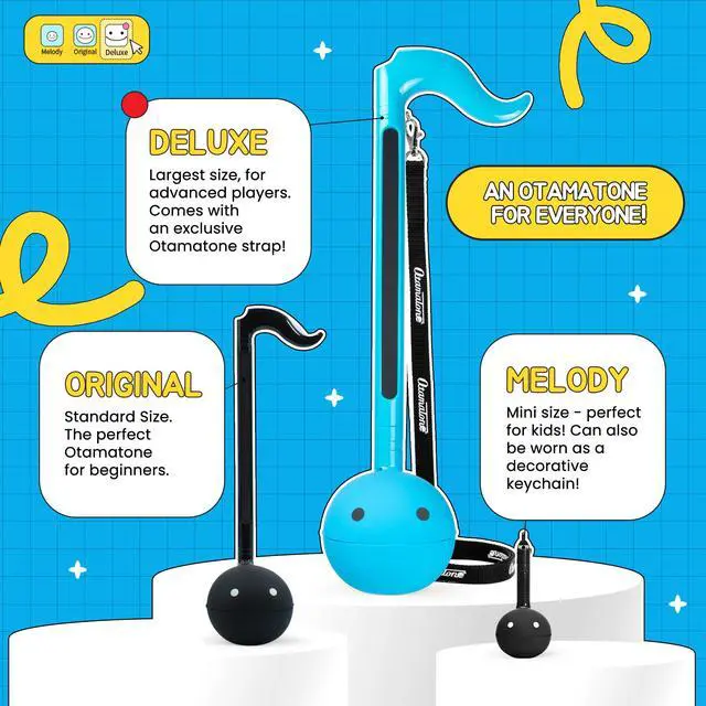 Alt view image 5 of 7 - Deluxe Japanese Electronic Synthesizer Musical Instrument - Blue | Portable Digital Synthesizer from Japan by Maywa Denki with 3.5mm Aux Jack & Strap, Unique Gift for Teens & Adults