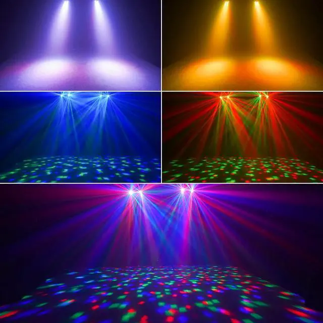 Alt view image 3 of 7 - DJ Party Lights with Stand,Party Bar Light, Rotating Ball Disco Lights & Corlorful Par Light,Stage Lighting System Sound Activated for Bar Gig Move Band Dance Wedding Halloween Christmas