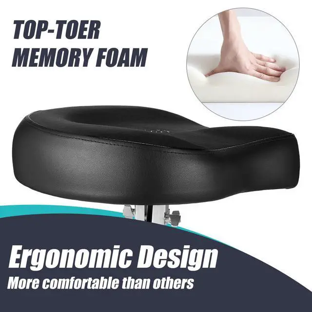 Alt view image 3 of 7 - Drum Throne Hydraulic Drum Stool, Removable Ergonomic Drum Seat with Memory Foam Velvet Surface and Foldable Base, 19in-24in Height Drummer Stool for Adults & Kids, TOT 750