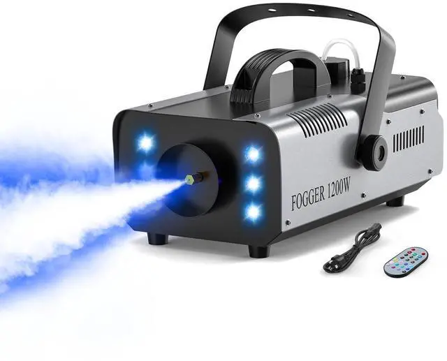 Main image of 1200W RGB Fog Machine, 6 Colorful LED Lights for Smoke Machine Indoor/Outdoor Use, Perfect for Parties, Weddings, and Stage Effects