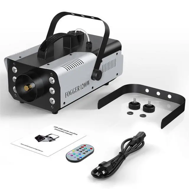 Alt view image 6 of 7 - 1200W RGB Fog Machine, 6 Colorful LED Lights for Smoke Machine Indoor/Outdoor Use, Perfect for Parties, Weddings, and Stage Effects