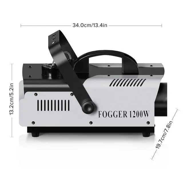Alt view image 7 of 7 - 1200W RGB Fog Machine, 6 Colorful LED Lights for Smoke Machine Indoor/Outdoor Use, Perfect for Parties, Weddings, and Stage Effects