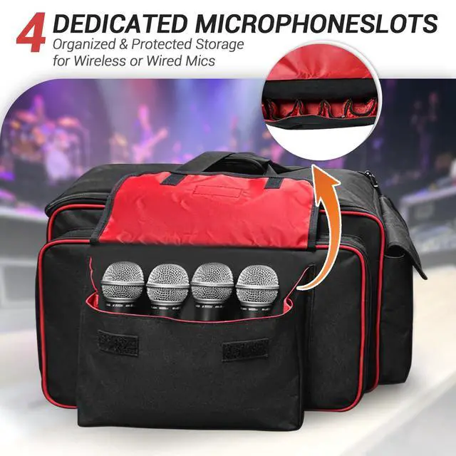 Alt view image 7 of 7 - 12 Inch Speaker Bag for EON Series, Heavy Duty Padded, Water-Resistant, Durable Portable Speaker Case with Shoulder Strap & Accessory Storage (12'' Speaker: EON612, IRX112BT)