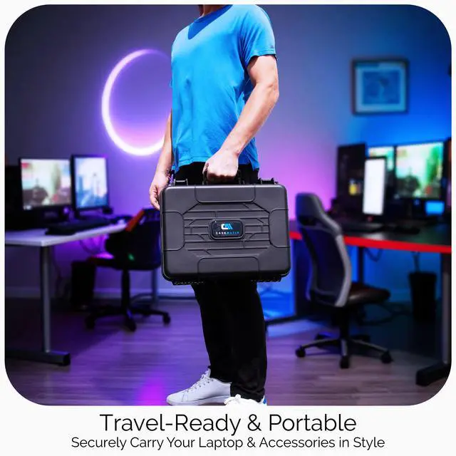 Alt view image 3 of 7 - Wireless Microphone Case Hard Shell Mic Carrying Case with Customizable Foam, Compatible with Sennheiser, Shure, Audio-Technica, Nady, VocoPro Receivers and Transmitters
