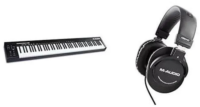 Main image of Keystation 88 MK3 MIDI Controller Bundle with Headphones for Studio Recording, Music Production, Podcasting, Streaming