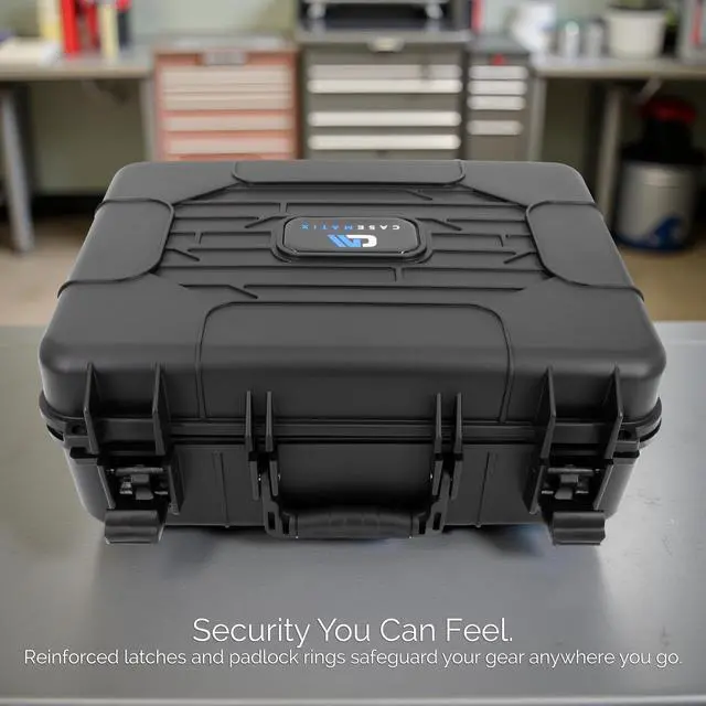 Alt view image 6 of 7 - Wireless Microphone Case Hard Shell Mic Carrying Case with Customizable Foam, Compatible with Sennheiser, Shure, Audio-Technica, Nady, VocoPro Receivers and Transmitters