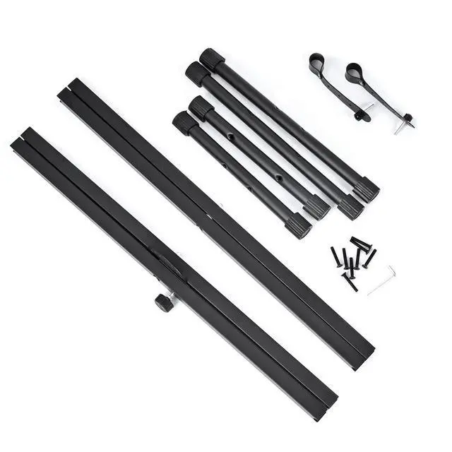Alt view image 7 of 7 - Keyboard Stand & Bench Set, Upgrade Heavy Duty Double-X Keyboard Stand, Adjustable & Portable Digital Piano Stand with Locking Straps